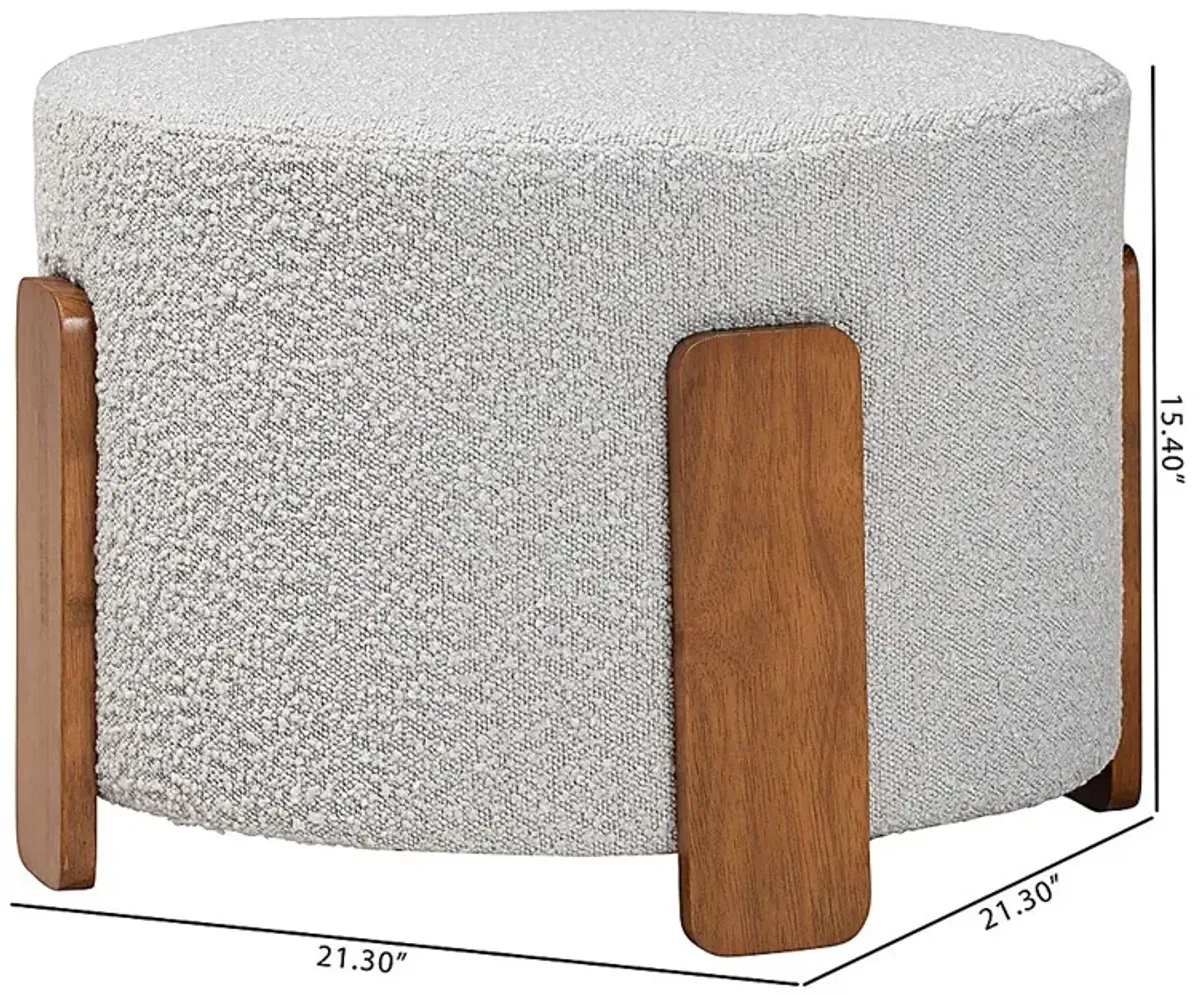 Geddings Gray Ottoman