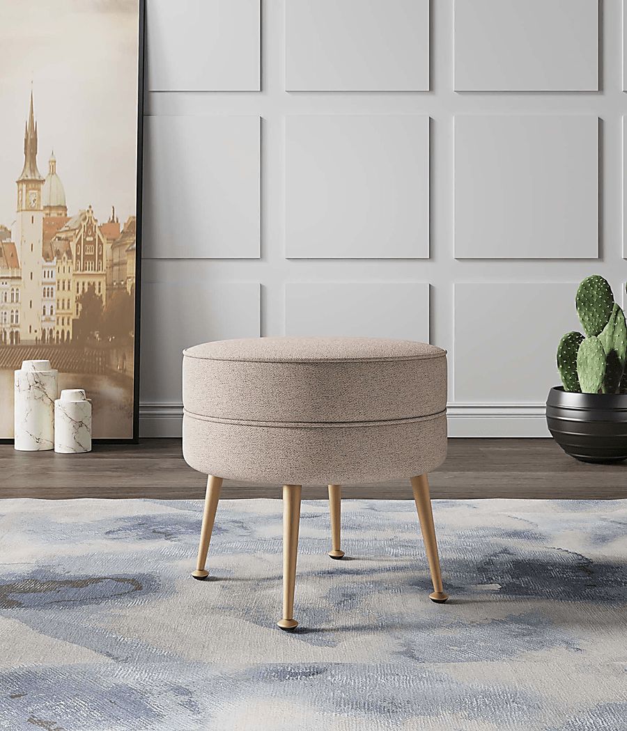 Berseem I Beige Ottoman