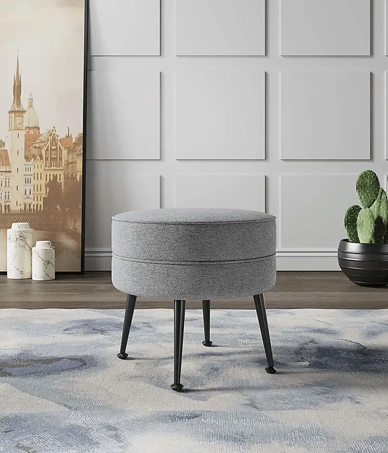 Berseem II Gray Ottoman