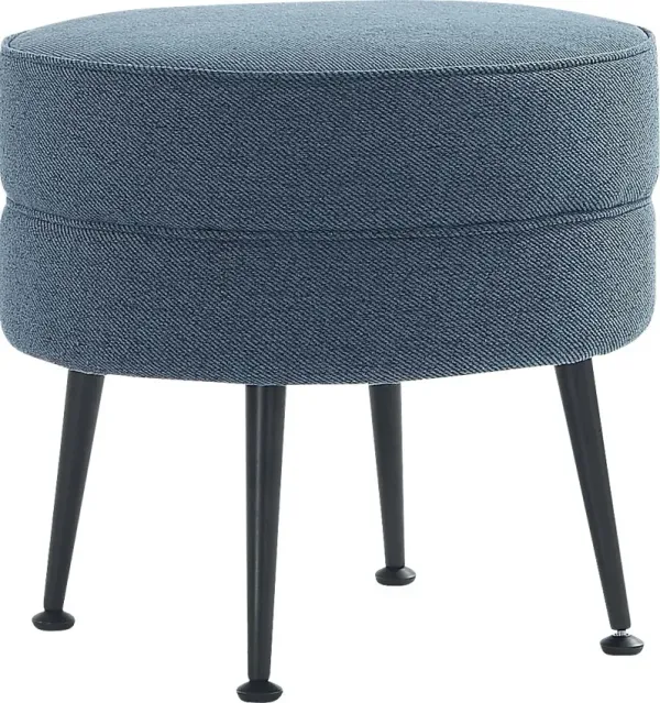 Berseem II Blue Ottoman