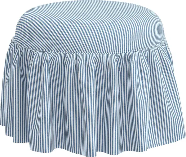 Nkosi Blue Ottoman
