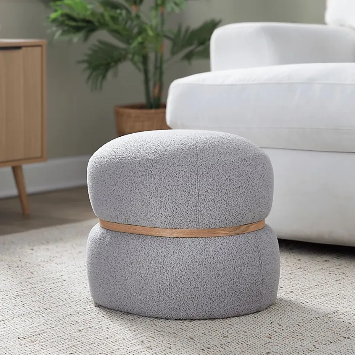 Dreim Gray Ottoman