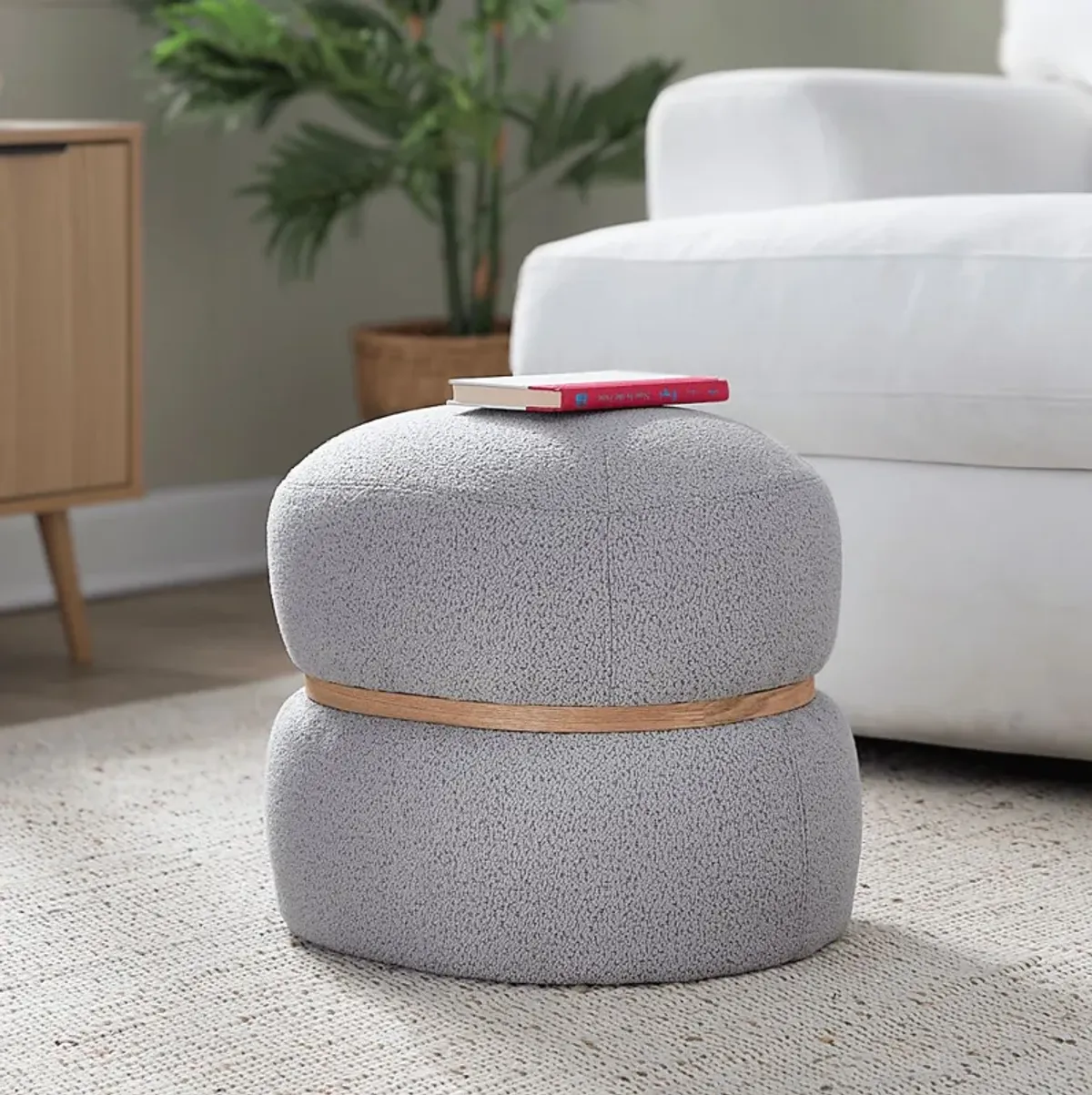 Dreim Gray Ottoman