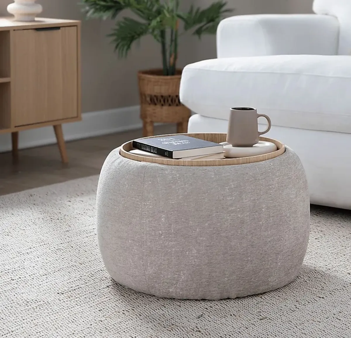 Lokit Light Brown Pouf