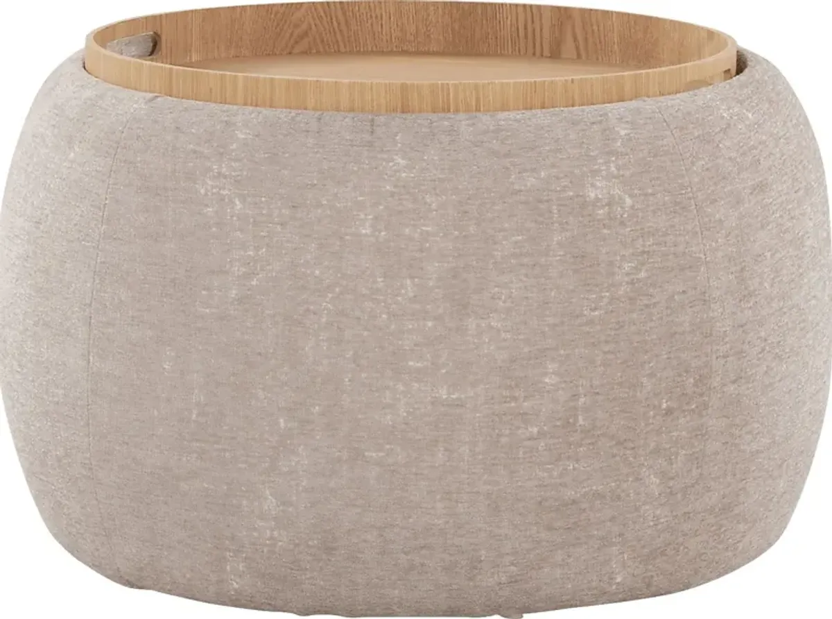 Lokit Light Brown Pouf