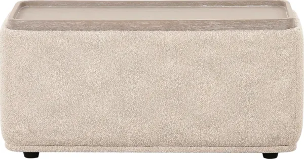 Gleasony Cream Ottoman