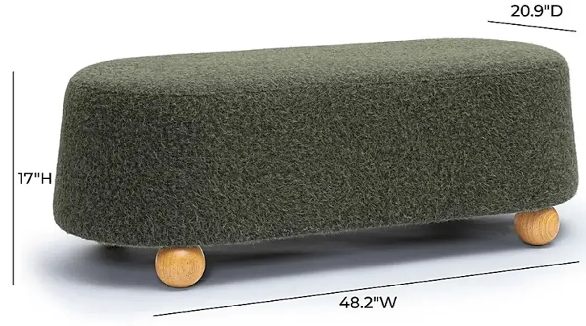 Innitou II Forest Green Large Ottoman