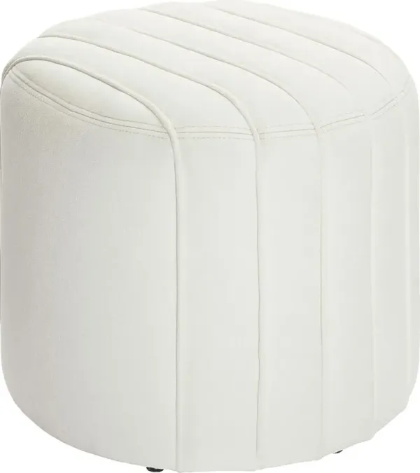 Jaycin Cream Ottoman