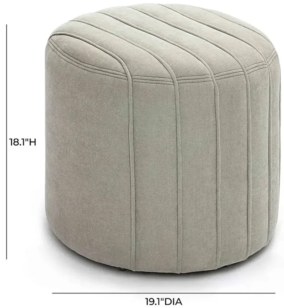 Jaycin Mint Green Ottoman