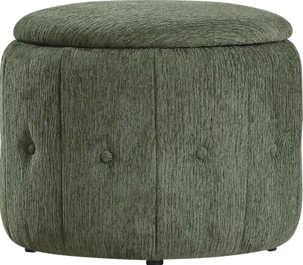 Aerora Green Storage Ottoman