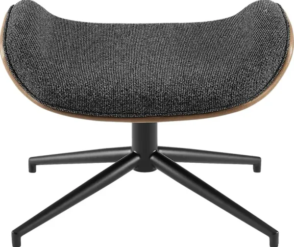 Bridgemart Black and Brown Ottoman