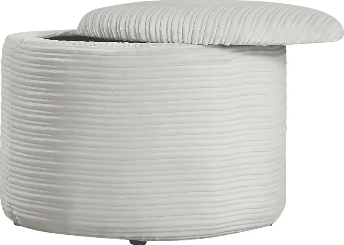Mairlon White Storage Ottoman