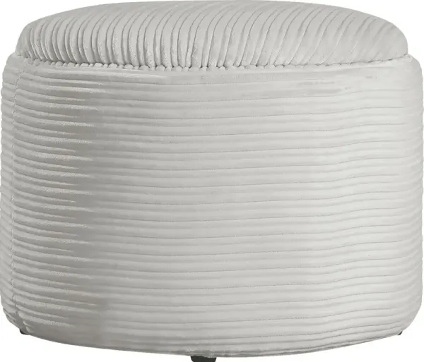 Mairlon White Storage Ottoman