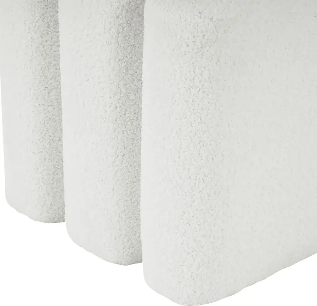 Lormi White Ottoman