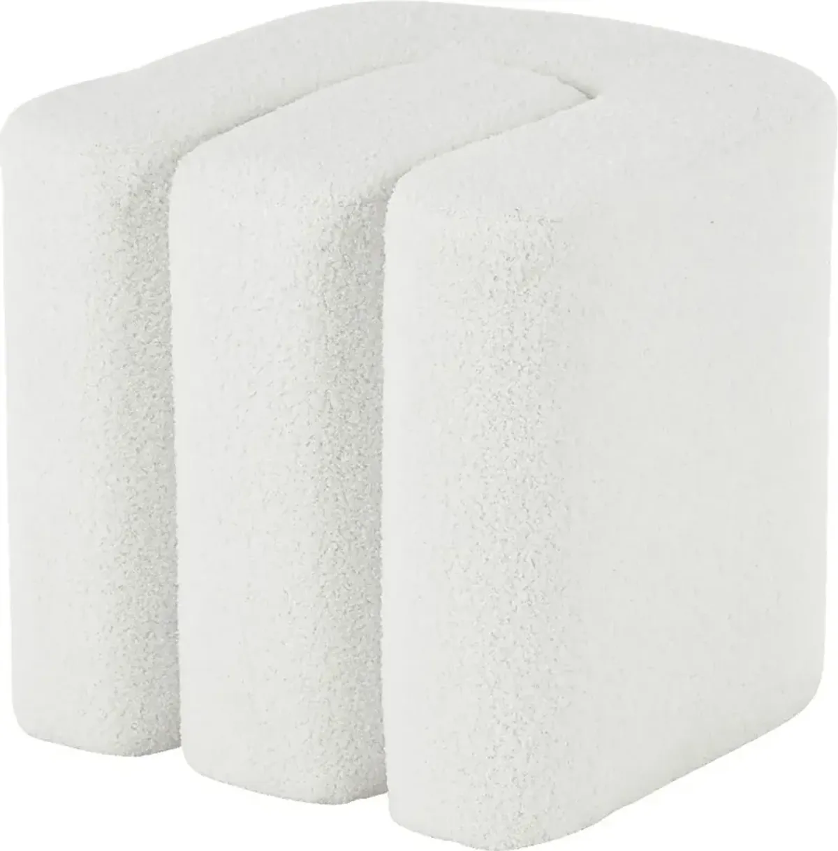 Lormi White Ottoman