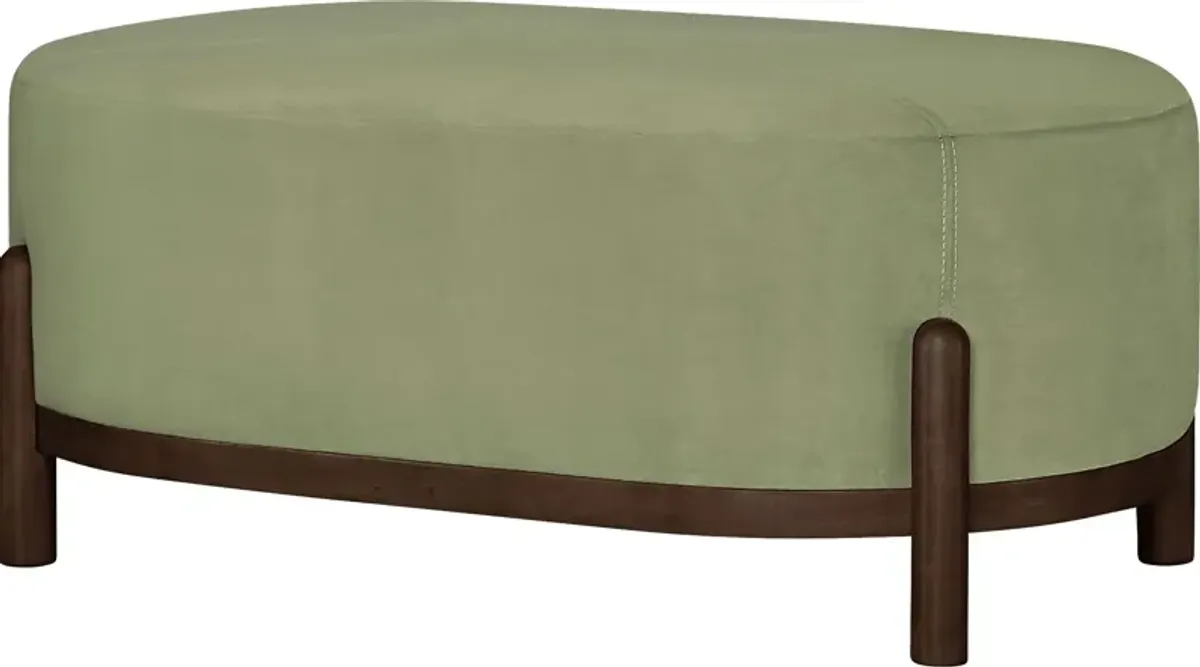 Syrus Green Ottoman