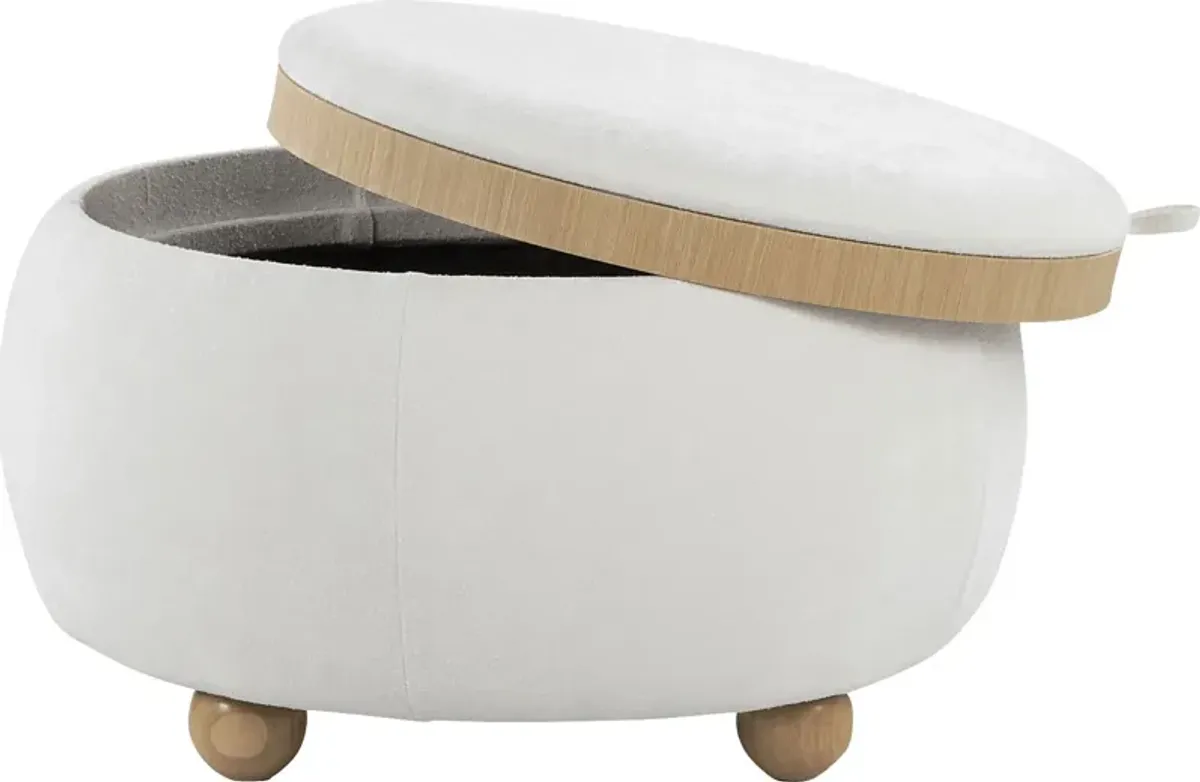 Betana White Ottoman
