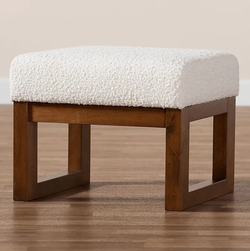 Amebco Off-White Ottoman