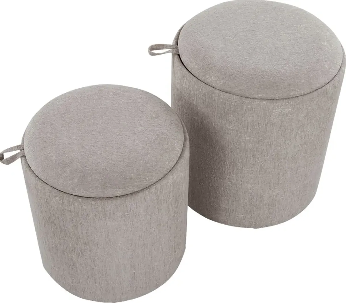 Traymore Light Brown Ottoman, Set of 2