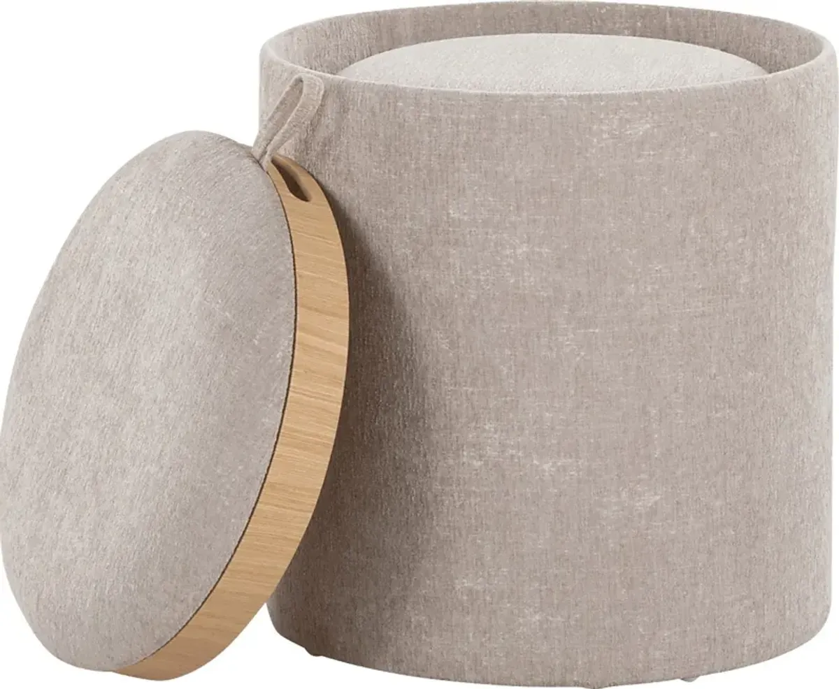 Traymore Light Brown Ottoman, Set of 2