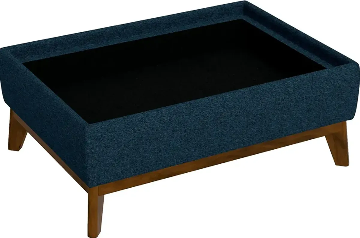 Laffitte Blue Ottoman