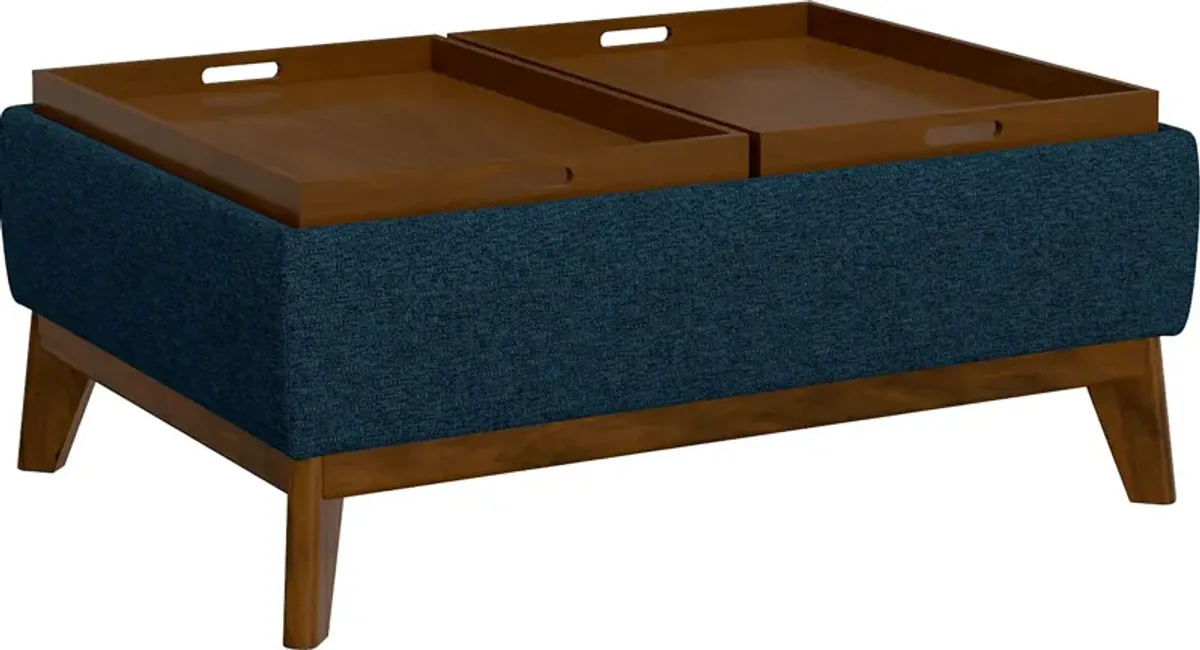 Laffitte Blue Ottoman