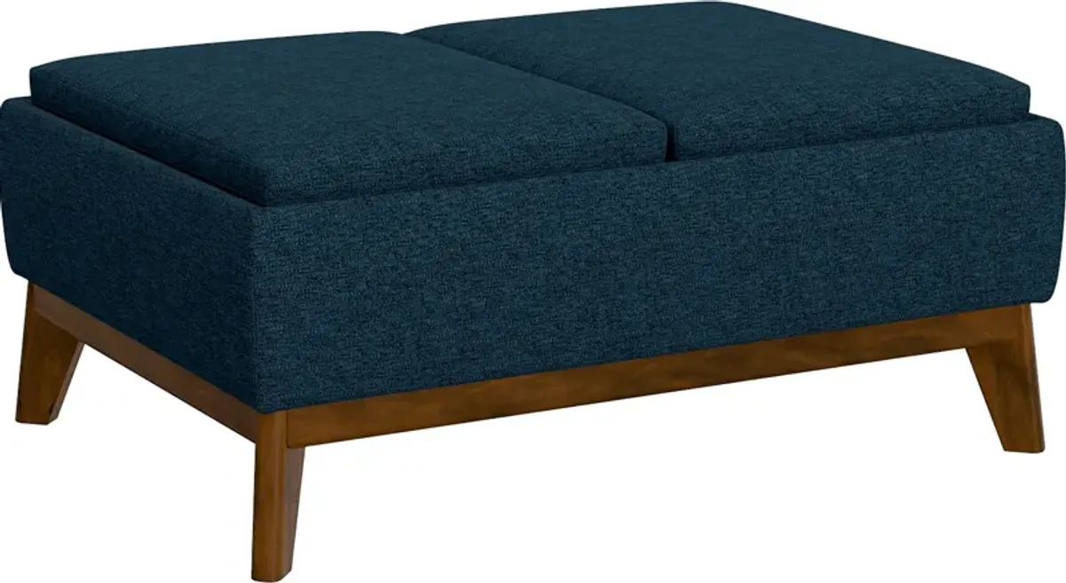 Laffitte Blue Ottoman