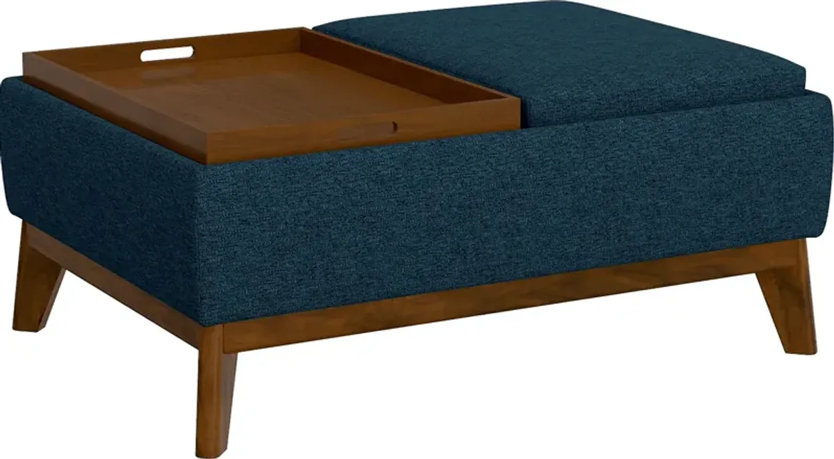 Laffitte Blue Ottoman