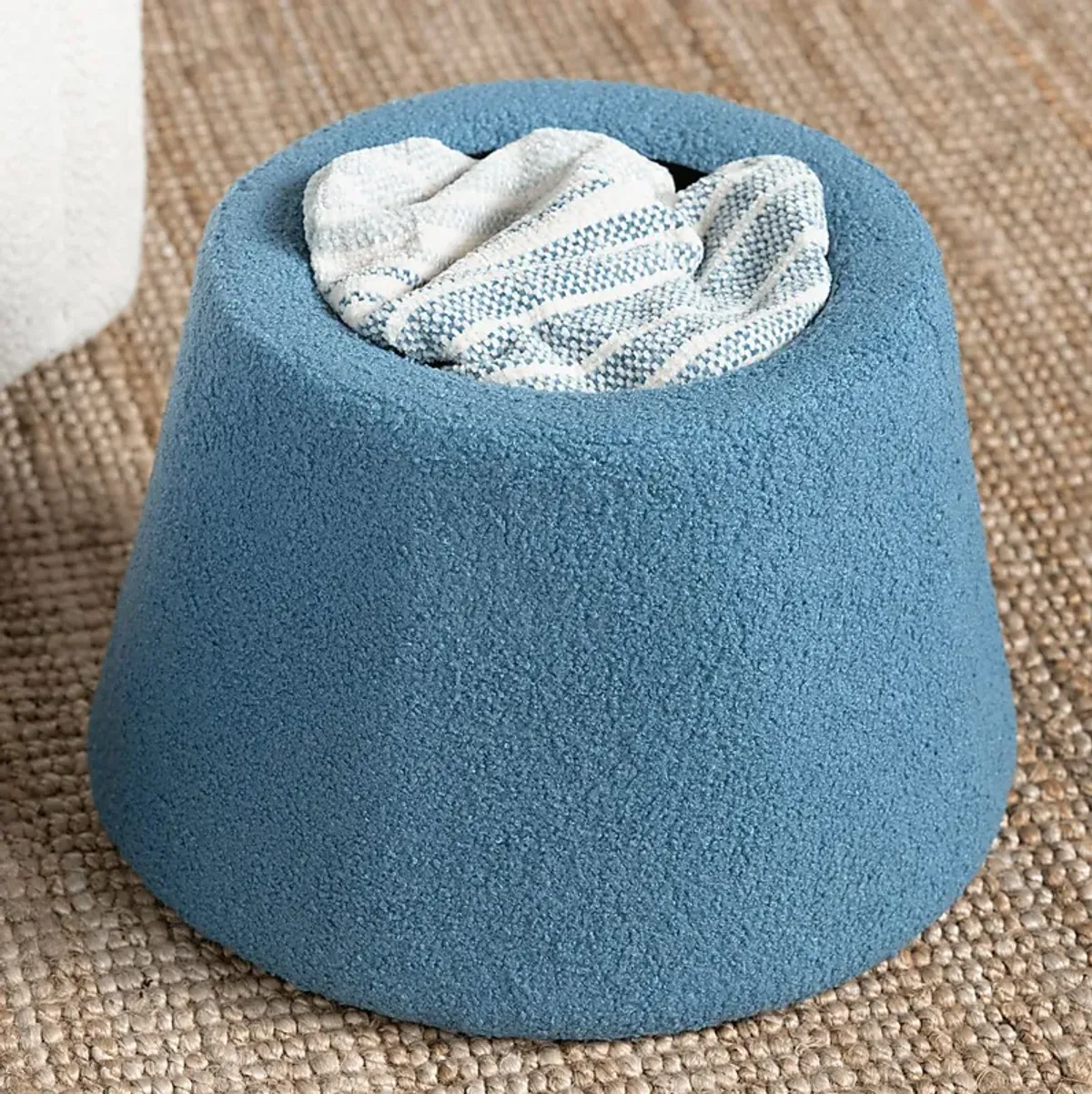 Abanto Indigo Blue Storage Ottoman