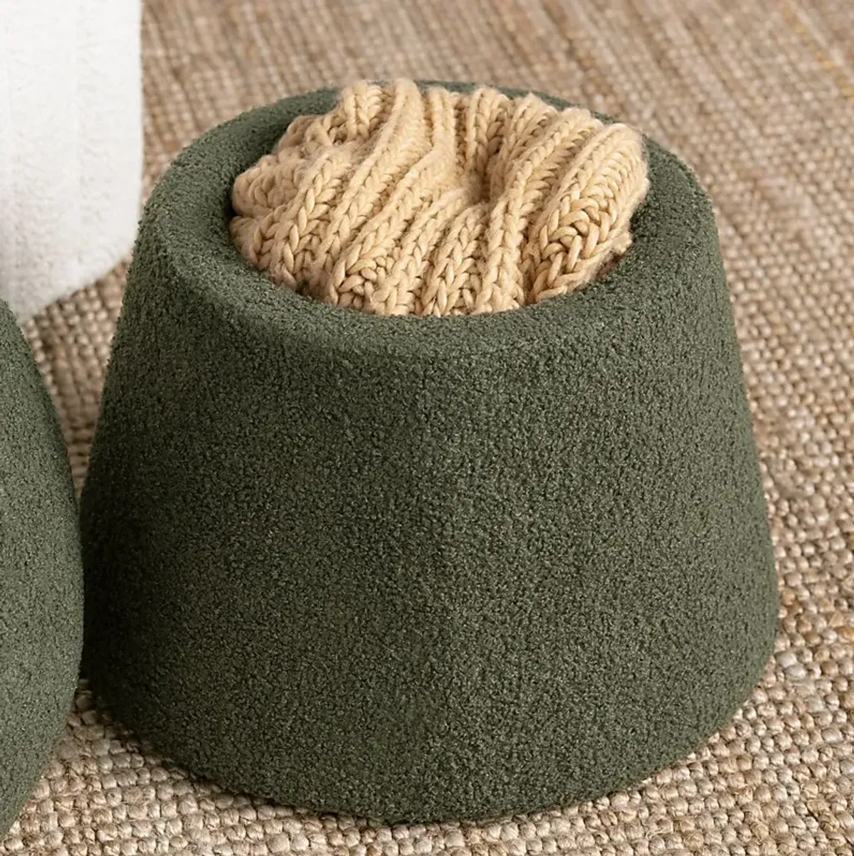 Abanto Dark Green Storage Ottoman