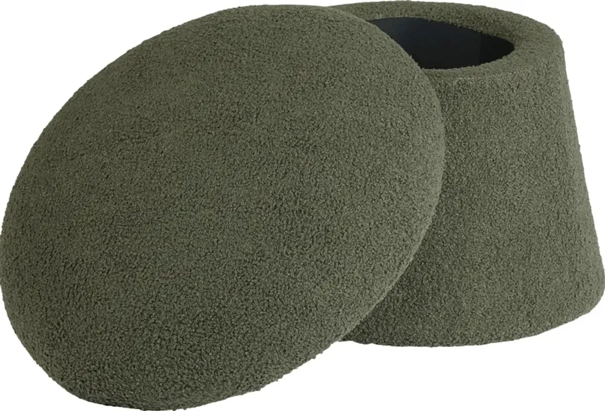 Abanto Dark Green Storage Ottoman