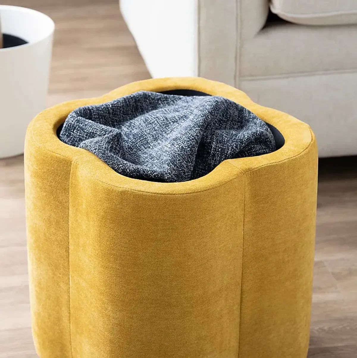 Atadero Yellow Storage Ottoman