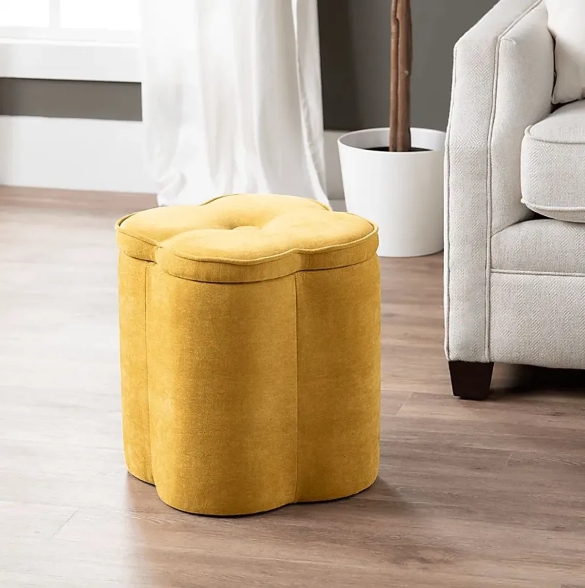 Atadero Yellow Storage Ottoman