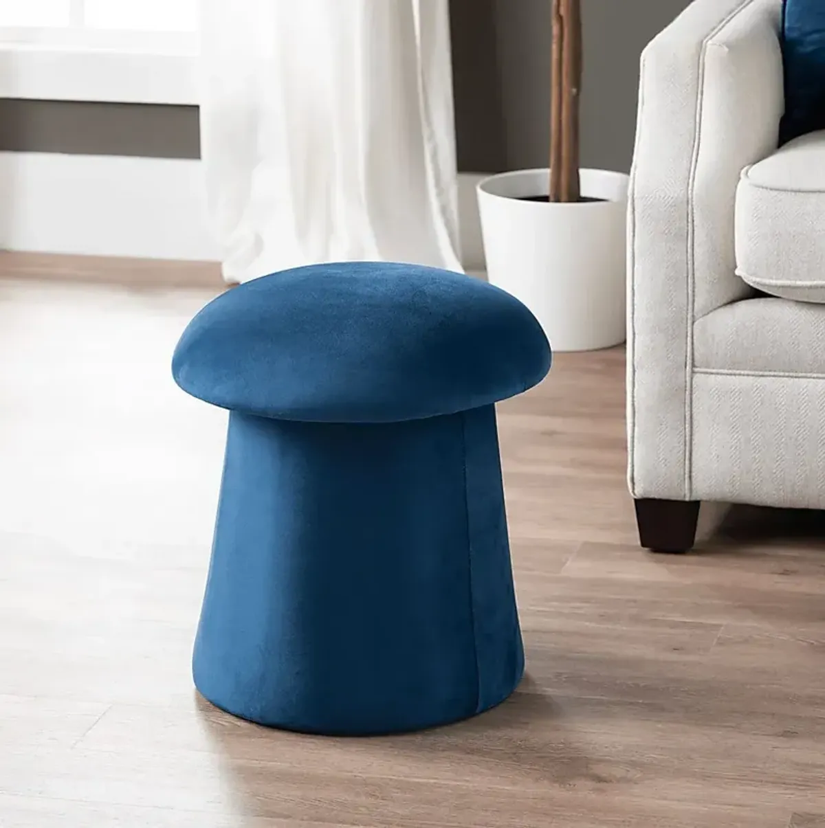 Aventurine Blue Storage Ottoman