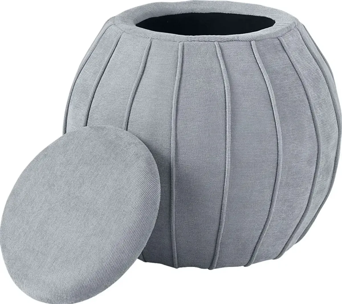 Baccharis Blue/Gray Storage Ottoman