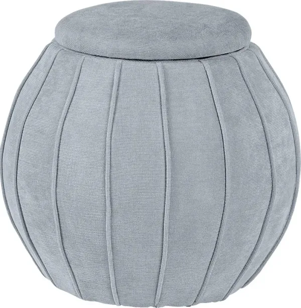Baccharis Blue/Gray Storage Ottoman