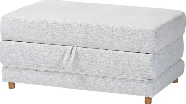Gumsprings Light Gray Ottoman