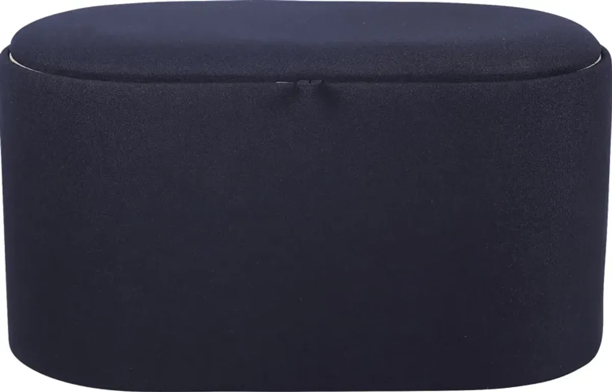 Belira Black Storage Ottoman