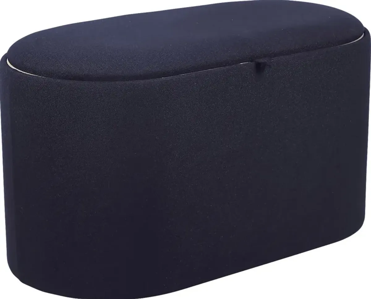 Belira Black Storage Ottoman