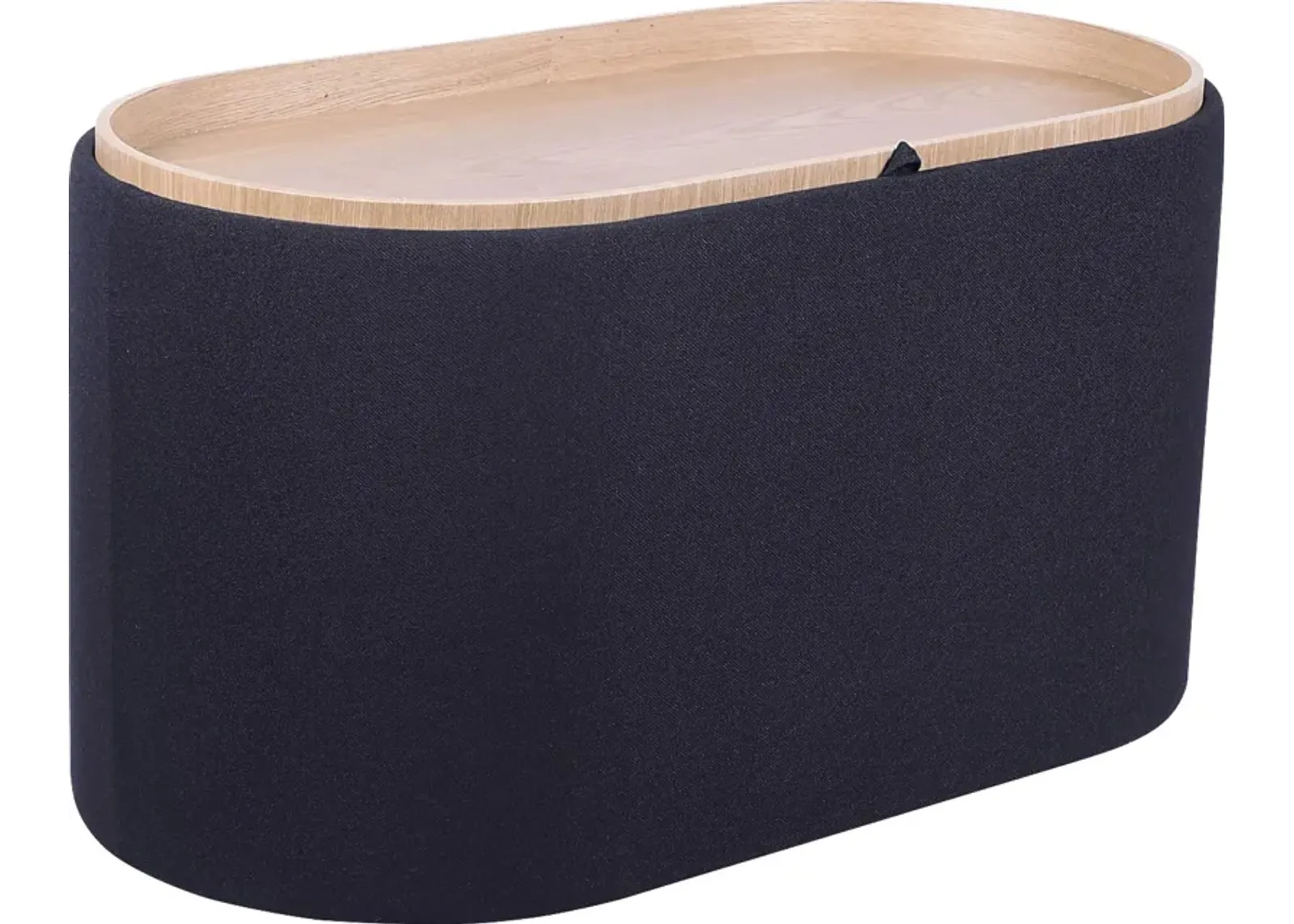 Belira Black Storage Ottoman