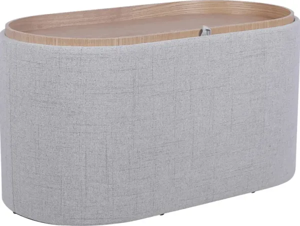 Belira Gray Storage Ottoman