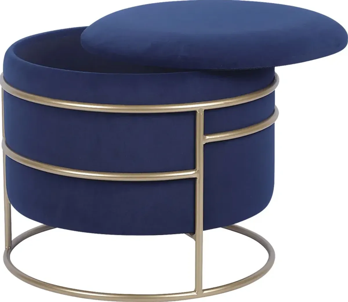 Niora Navy Storage Ottoman