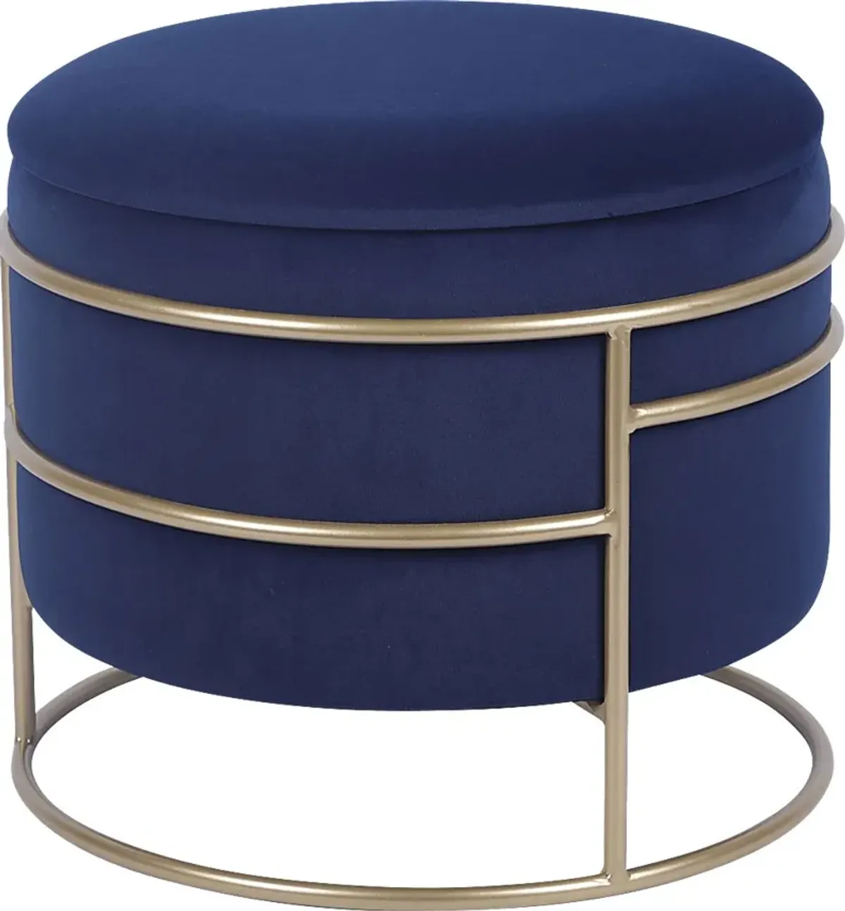 Niora Navy Storage Ottoman