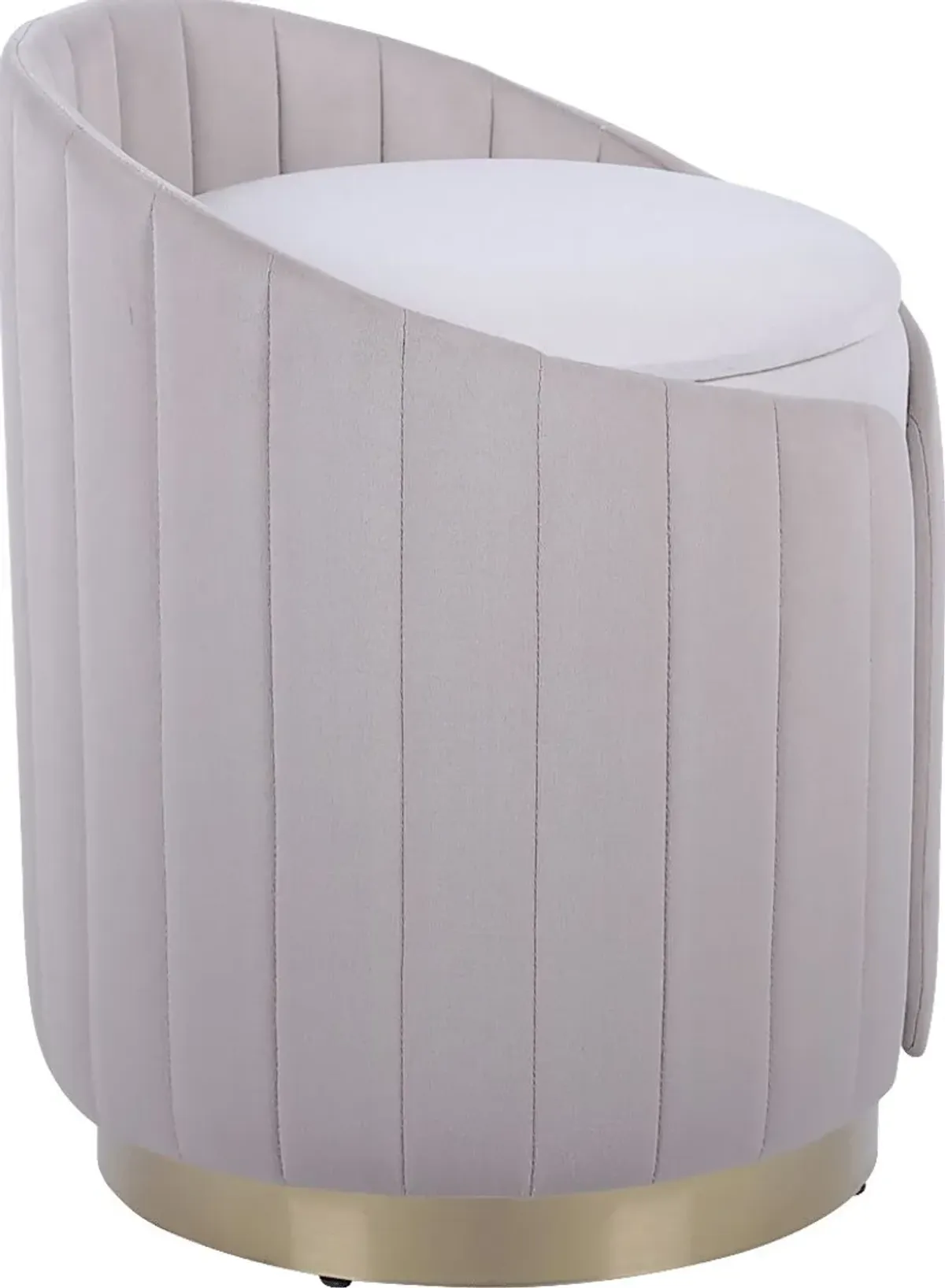 Zelyra Beige Storage Ottoman