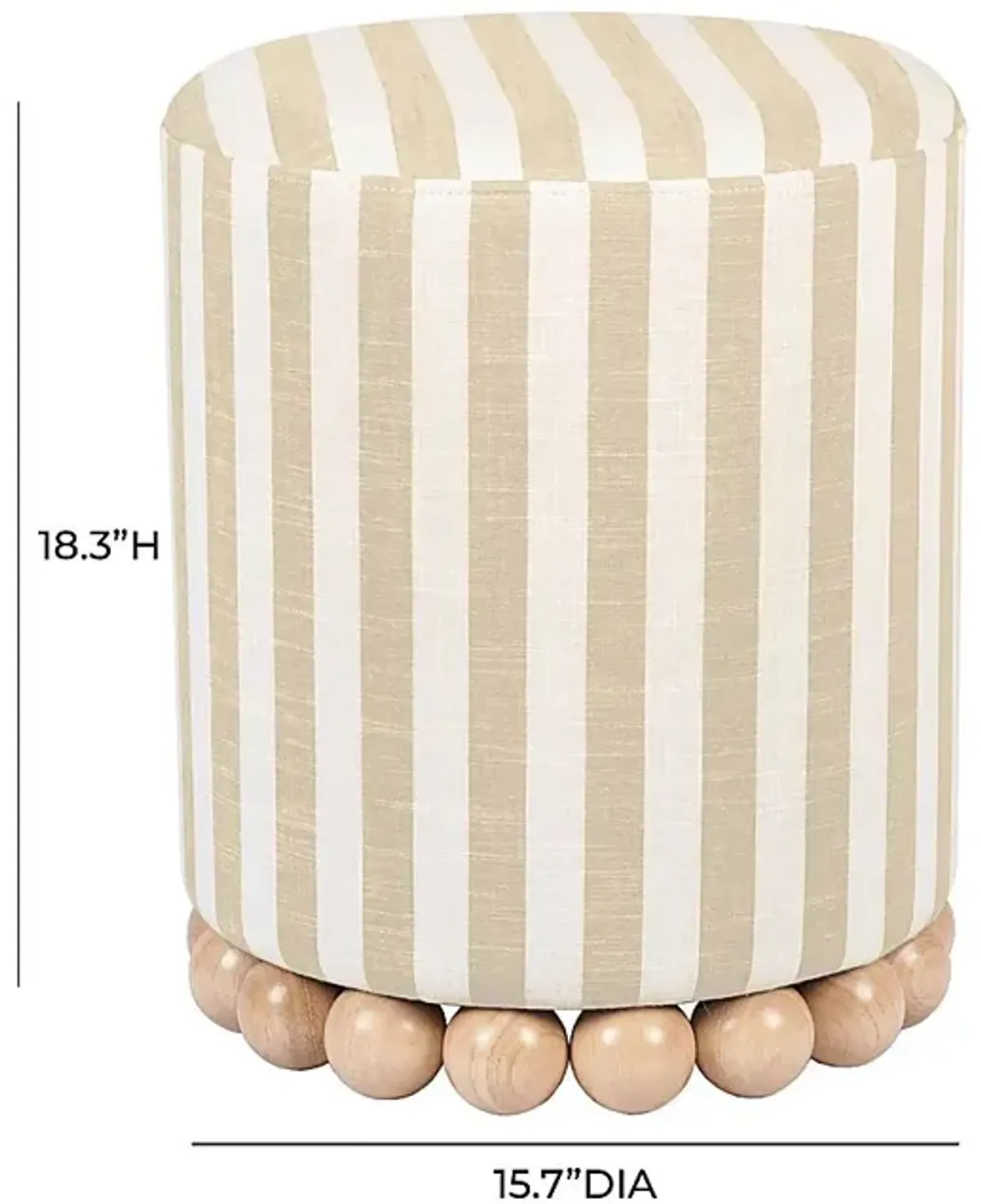 Fosbak Beige Ottoman