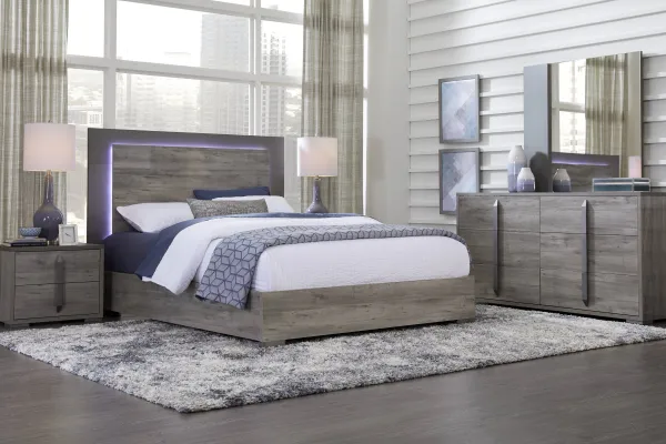 Park Slope Gray 5 Pc King Panel Bedroom