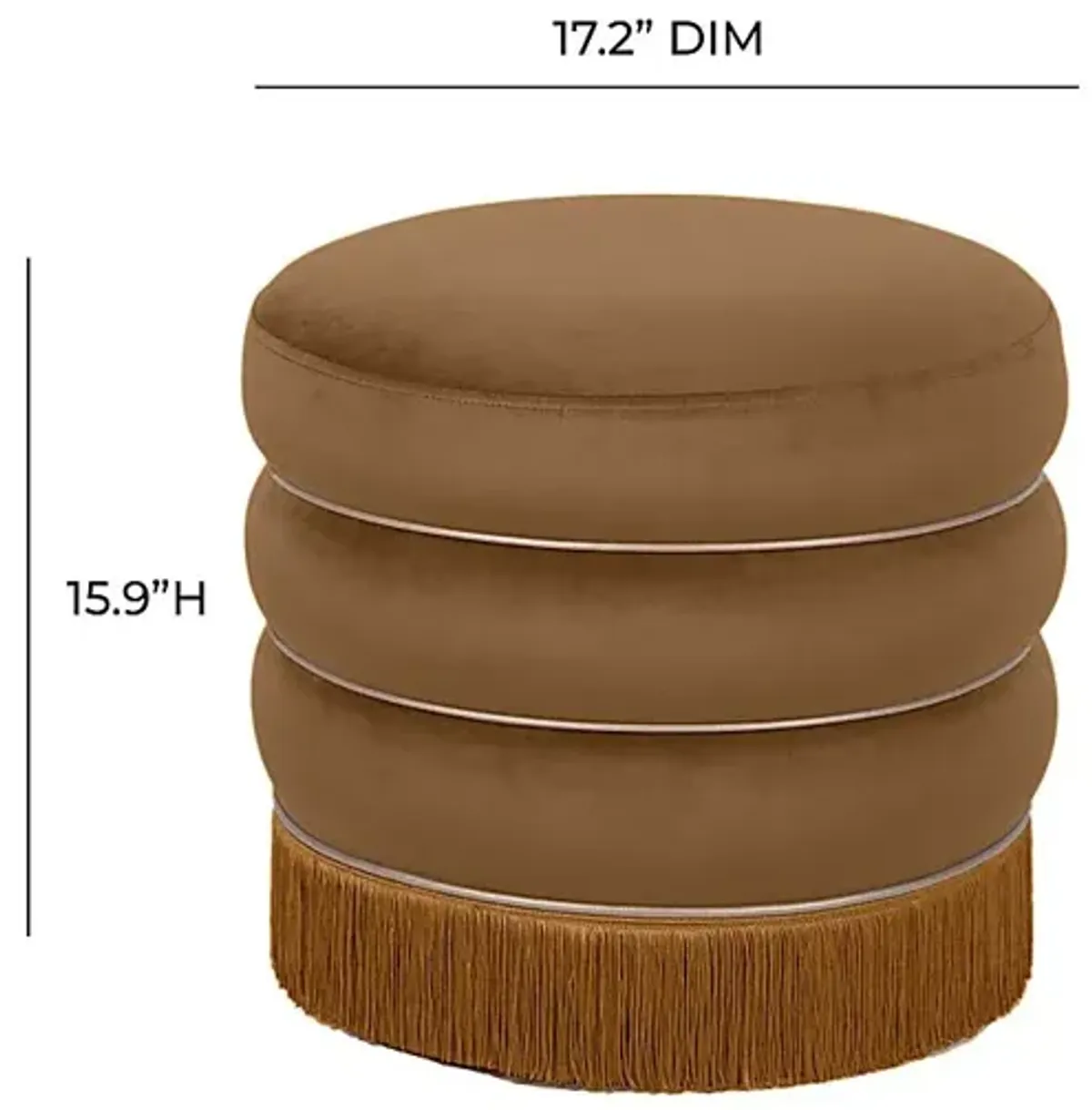 Fusteria Brown Ottoman