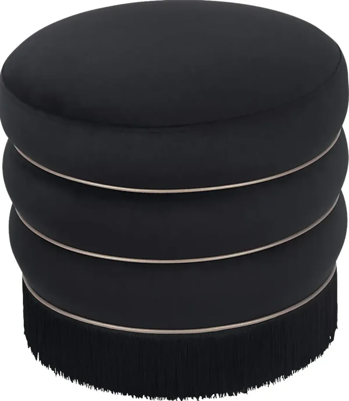 Fusteria Black Ottoman