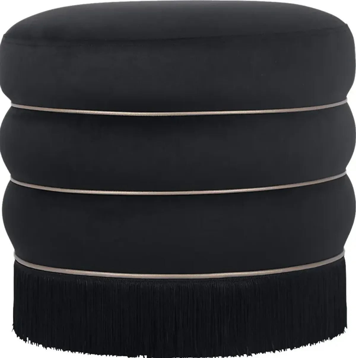 Fusteria Black Ottoman