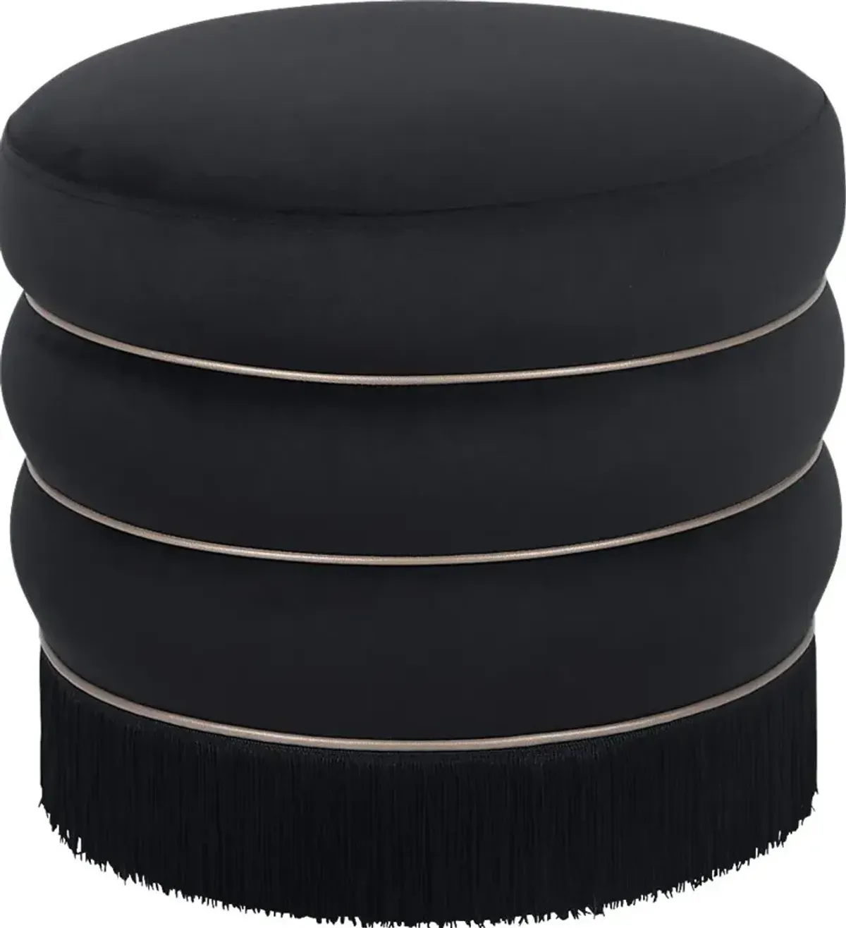 Fusteria Black Ottoman